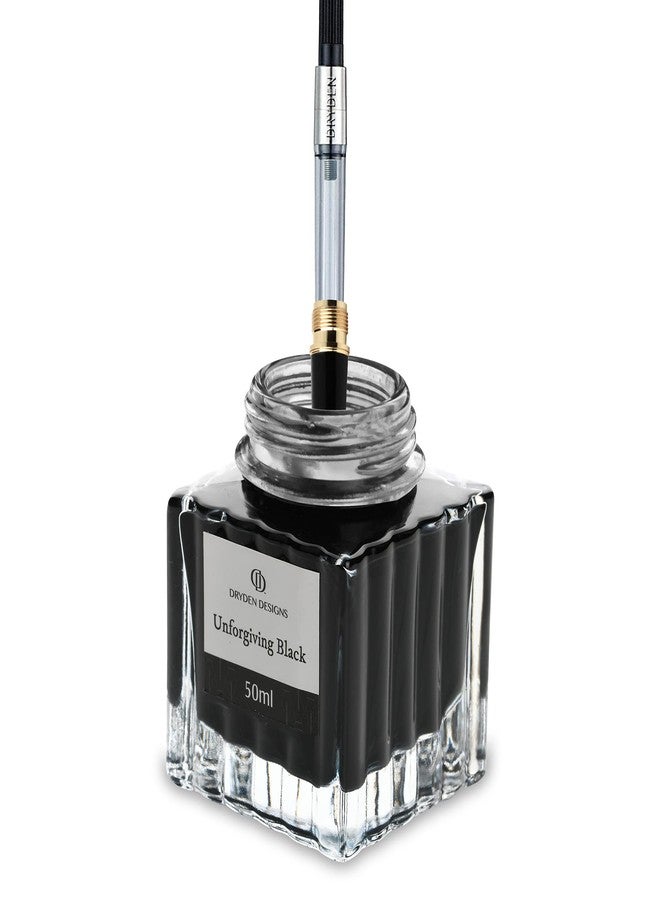 Dryden Designs Ink Bottle for Fountain Pen - Luxury Edition Smooth Flow | Compact Designed 50ml Unforgiving Black - Image 3