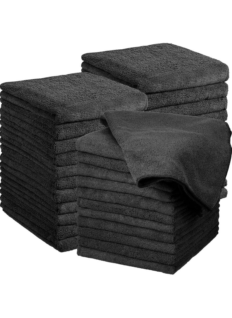 Shimeyao - 26 Packs of Bleach Proof Salon Towels Absorbent Microfiber Towels Bleach Resistant Salon Hand Towels for Gym, Bath, Spa, Shaving, Shampoo, Home Hair Drying, 16 x 28 Inches (Black) - Image 1