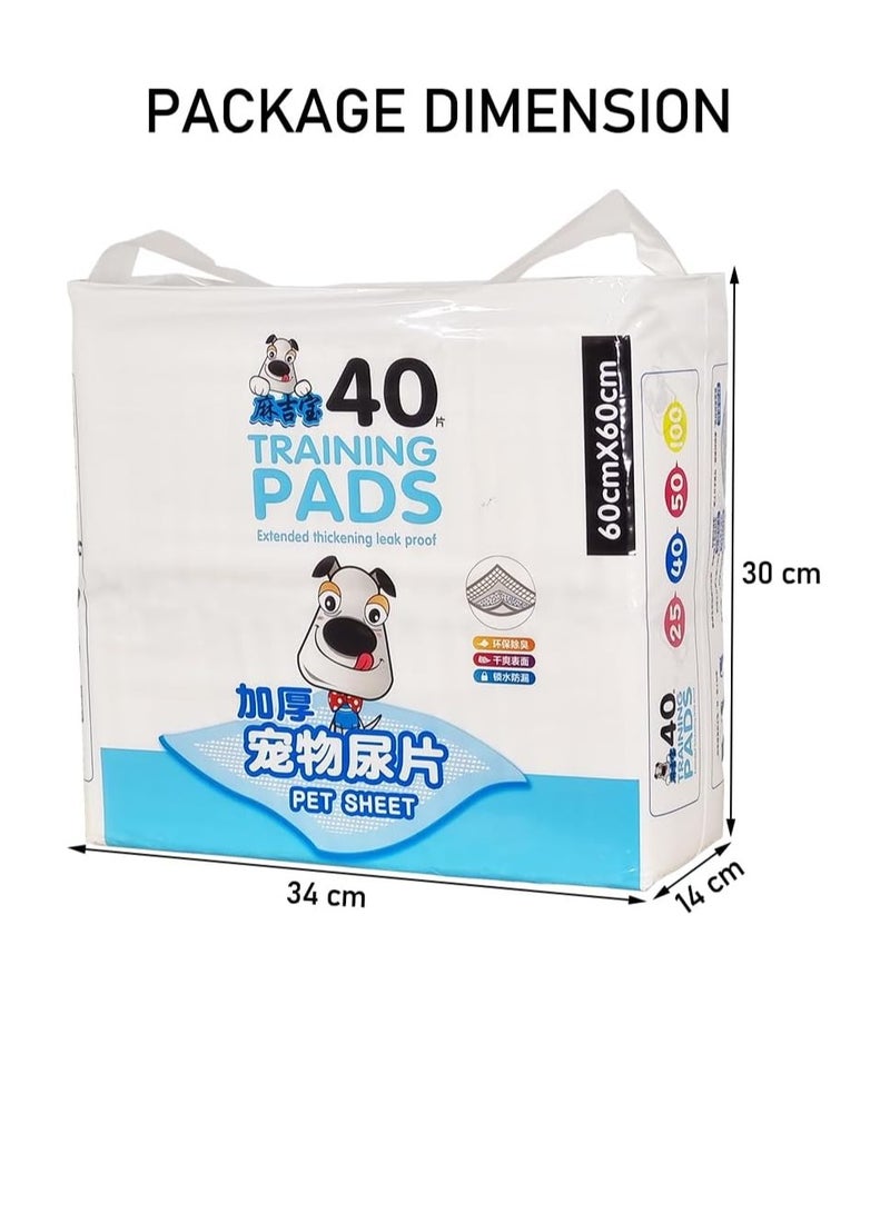 أن ان سي بيتس وسادات تدريب الحيوانات الأليفة على استخدام المرحاض، وسادات بول مانعة للتسرب من 5 طبقات للسلالات الكبيرة، مقاومة للتمزق والتحكم في الرائحة، 40 قطعة من وسادات البول عالية الامتصاص للاستخدام الداخلي، وسادة مريحة، 60 سم (أزرق) - Image 2