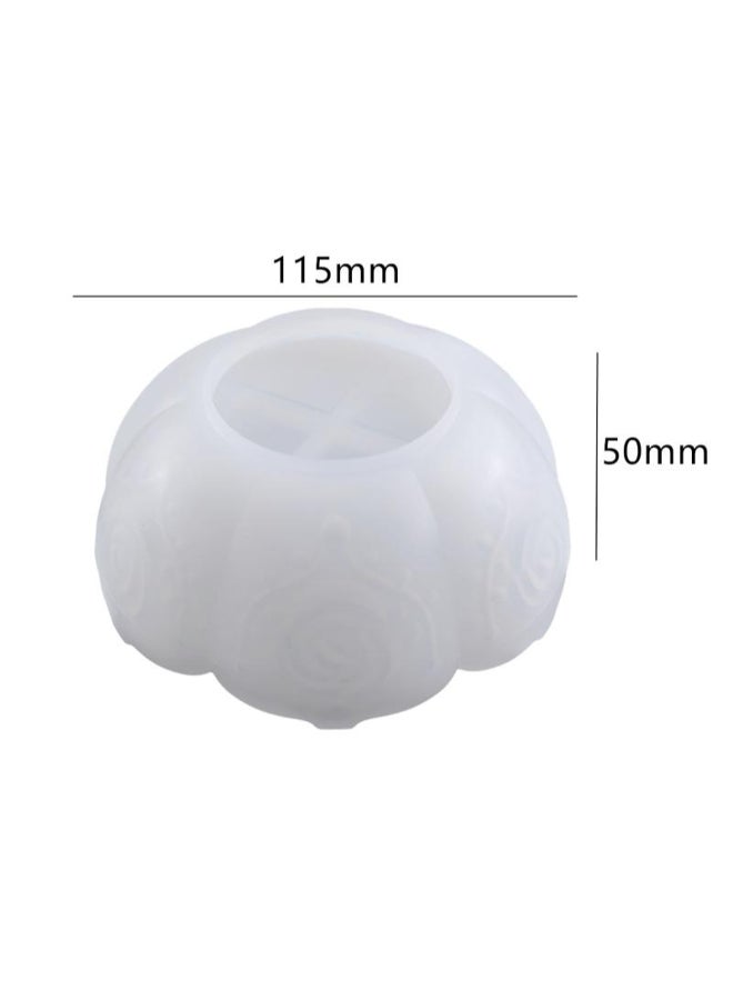 Diy Crystal Drop Glue Epoxy Resin Rose Lotus Storage Bowl Mirror Silicone Mold - Image 5
