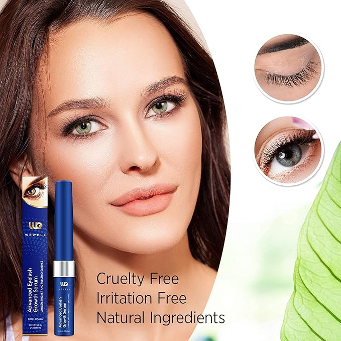 Wewell Eyelash Growth SerumBrow Lash Growth Serum Natural Brow Lash EnhancerThicker Natural Longer Lift Eyelashes Enhancer Rapid Lash GrowthNourish Damaged Lashes - Image 4