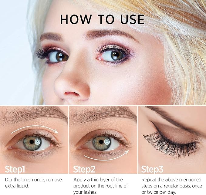 Wewell Eyelash Growth SerumBrow Lash Growth Serum Natural Brow Lash EnhancerThicker Natural Longer Lift Eyelashes Enhancer Rapid Lash GrowthNourish Damaged Lashes - Image 2