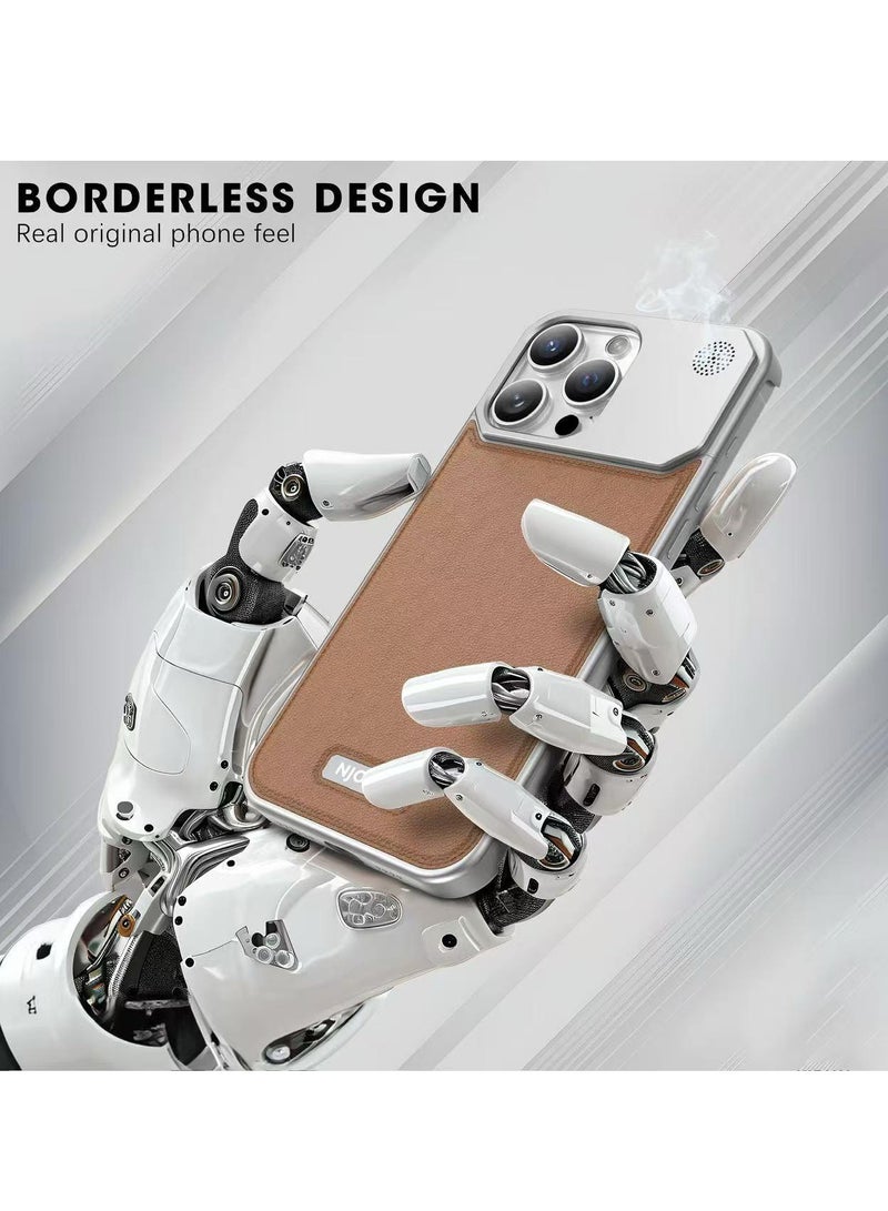 BlueFire Premium Aluminum Alloy & Leather iPhone 16 Pro Max Case – Slim Fit, MagSafe Compatible, Built-in Fragrance Diffuser – Lightweight Durable Protection, Wireless Charging Friendly Luxury Cover - Image 2