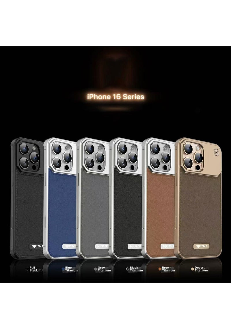 BlueFire Premium Aluminum Alloy & Leather iPhone 16 Pro Max Case – Slim Fit, MagSafe Compatible, Built-in Fragrance Diffuser – Lightweight Durable Protection, Wireless Charging Friendly Luxury Cover - Image 3