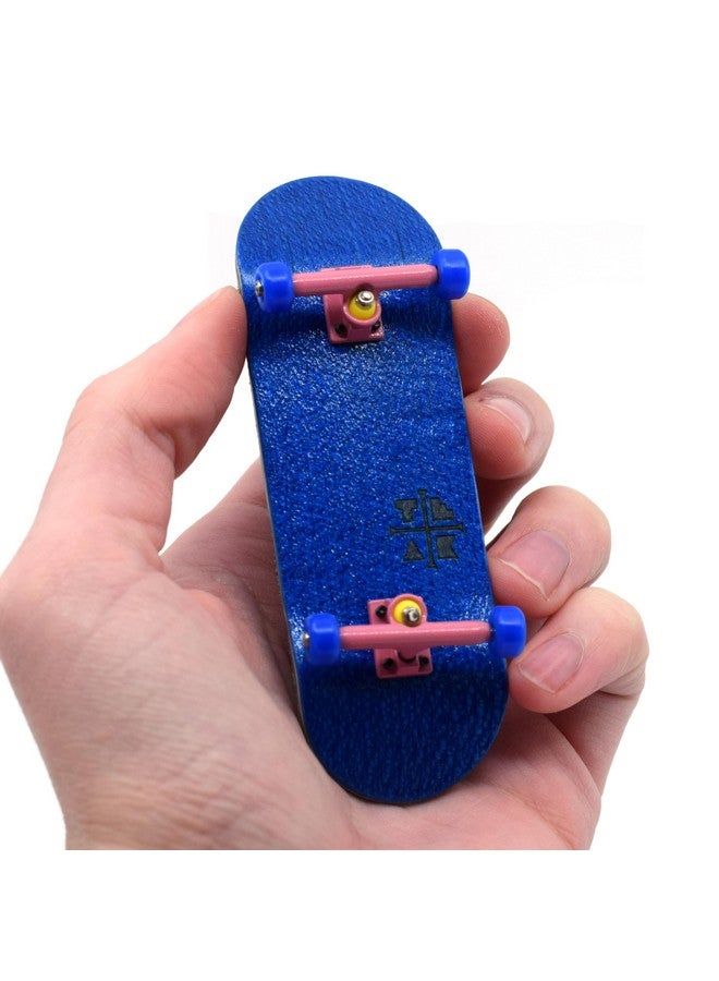 Teak Tuning 32mm Pro Fingerboard Complete - Fully Assembled with Pro Level Components - Pro Shaped Wooden Deck (32x97mm), UltraSpin Bearing Wheels, Prodigy Gen2 Trucks - The Bubble Gum - Image 1