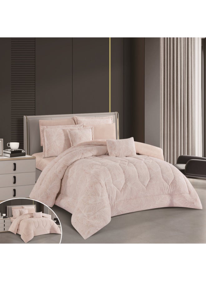 Hours Winter Duvet Set With Fur And Velvet Double-Sided Made Of Durable And Soft Fabric Heavy Filling 4 Pieces Single Size - Image 1