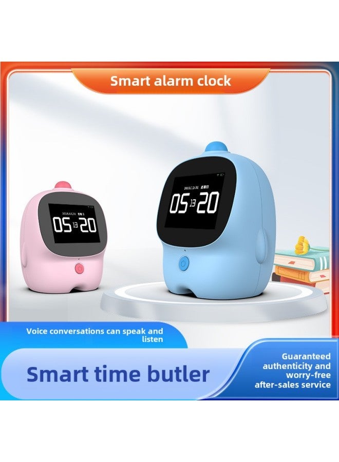AI Time Manager Smart Alarm Clock Learning Learning Special Electronic Clock Early Education Robot-Specifications:Pink - Image 2