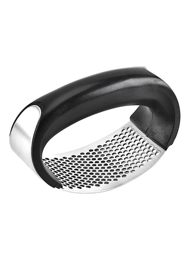 Aknur Stainless Steel Garlic Press Black/Silver 5.5x7.5x0.09cm - Image 1