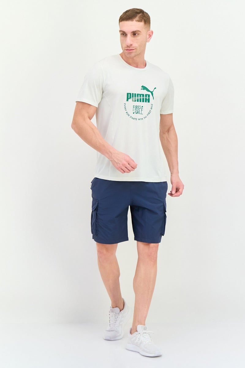 PUMA تي شيرت بولو للرجال من بومة x فيرست مايل بأكمام قصيرة، خارجي، أبيض - Image 3