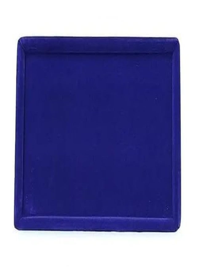 SENTONI Velvet Jewelry Display Organizer Tray, Cosmetic and Beading Storage 12x9 Inch (1, BLUE) - Image 3