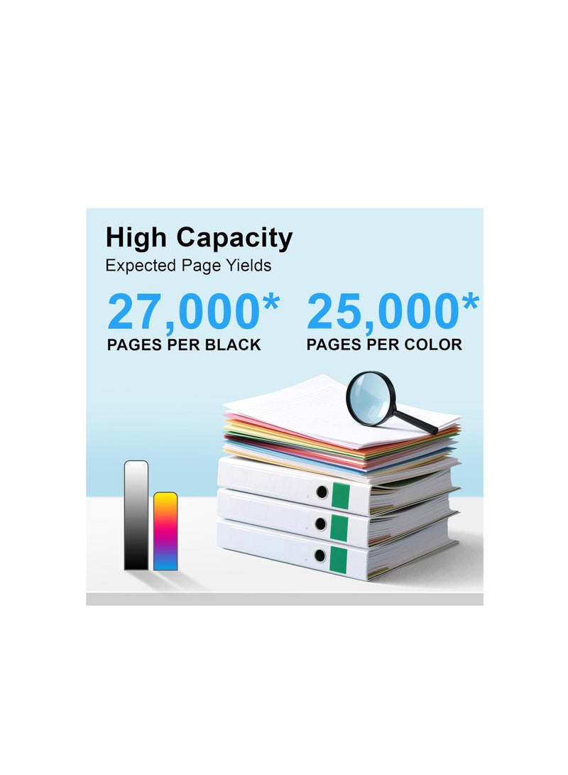Terabyte TN321 TN-321 Toner Cartridge Set 4-Pack Replacement for TN321K TN321C TN321M TN321Y Toner for Konica Minolta Bizhub C227 C287 C224 C224e C284 C284e C364e Printer (Black Cyan Magenta Yellow) - Image 3