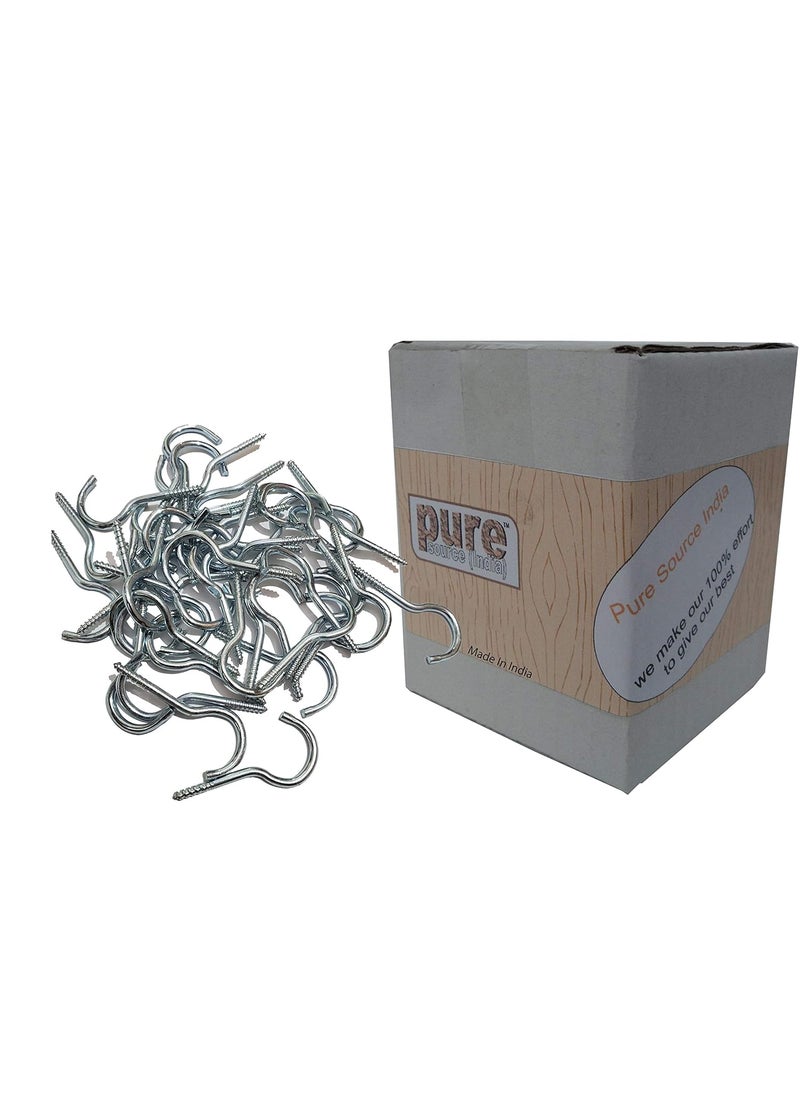 Pure Source India Pure Source India Steel Cup 2 Inch Ceiling Hooks Holder 48 Pieces  - Image 5