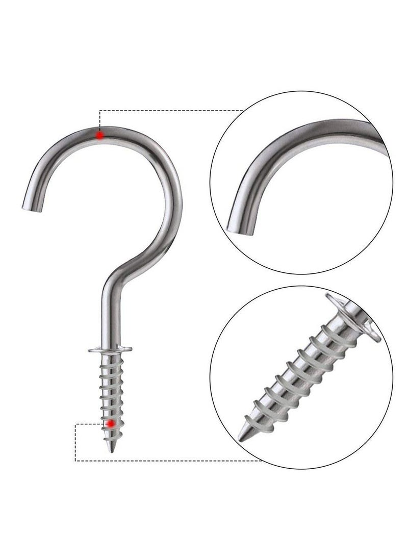 Pure Source India Pure Source India Steel Cup 2 Inch Ceiling Hooks Holder 48 Pieces  - Image 4
