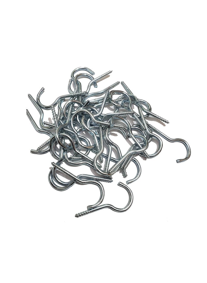 Pure Source India Pure Source India Steel Cup 2 Inch Ceiling Hooks Holder 48 Pieces  - Image 1