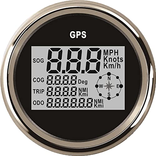 Eling عداد سرعة رقمي GPS للسيارات والقوارب 85 مم مجموعة عداد السرعة TRIP للدراجات البحرية والشاحنات واليخوت والسفن 3 3/8" قطر 12 فولت 24 فولت - Image 4