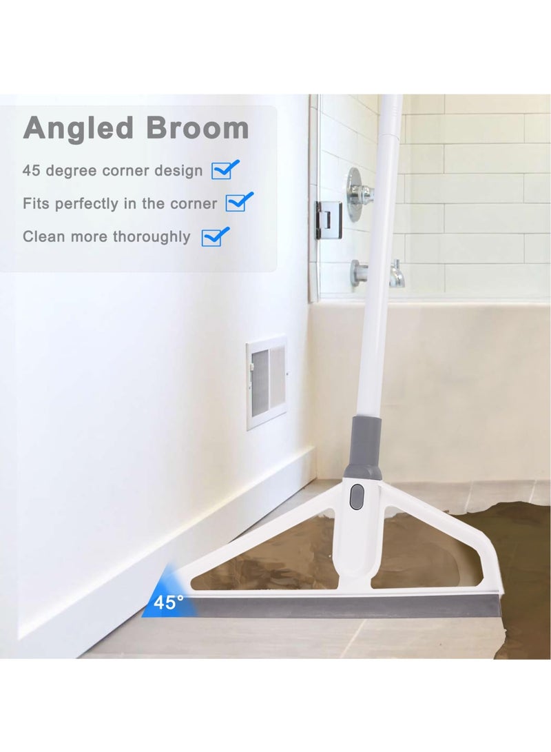 Excefore Rubber Squeegee Broom, Multifunction Magic Broom, Scraping Silicone Broom Sweeper, Silicone Broom for Floor Cleaning, with Mop Clip, for Kitchen Bathroom Shower Tile Marble Window Cleaning (Grey)  - Image 3