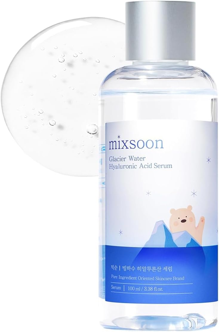mixsoon Glacier Water Hyaluronic Acid Serum - Non-greasy Hydration Booster, Firming Facial Serum For Radiant, Dewy Skin - Korean Serum for Glass Skin - (3.38 fl.oz / 100ml) - Image 1