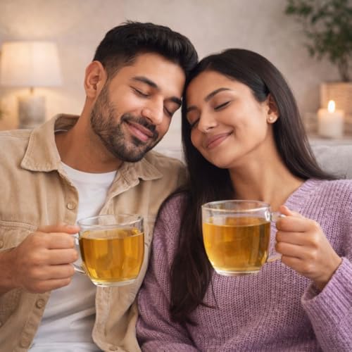 SAN-CHA Sancha Tea Boutique Stress Relief Tea | 25 Pyramid Bags | Caffeine Free Herbal Tisane with Chamomile, Lavender & Mint | Relaxing & Calming Blend - Image 5