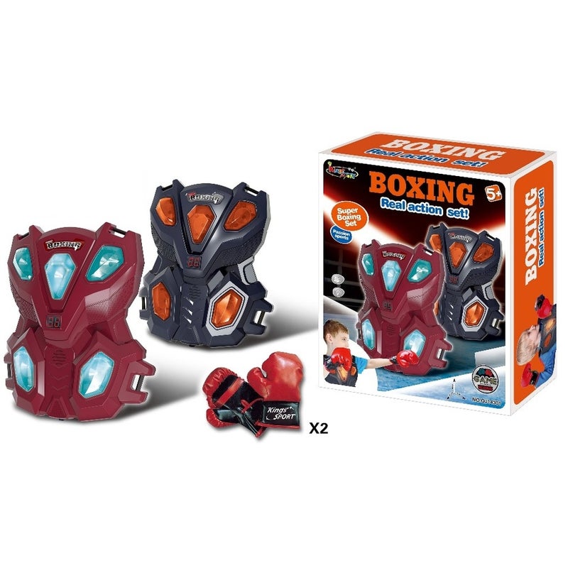 كينج سبورت مجموعة الملاكمة مع درع الصدر وقفازات الملاكمة - QJ14301