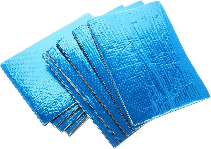 Car Insulation Sound Deadening Pads 10pcs 25x18cm 5mm Self-Adhesive Heat Shield Vibration Dampening Material for Automotive Engine Hood Noise Reduction - Image 1