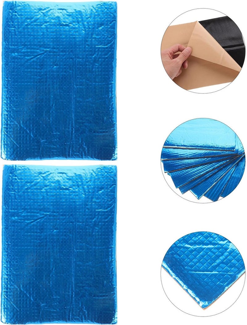 Car Insulation Sound Deadening Pads 10pcs 25x18cm 5mm Self-Adhesive Heat Shield Vibration Dampening Material for Automotive Engine Hood Noise Reduction - Image 4