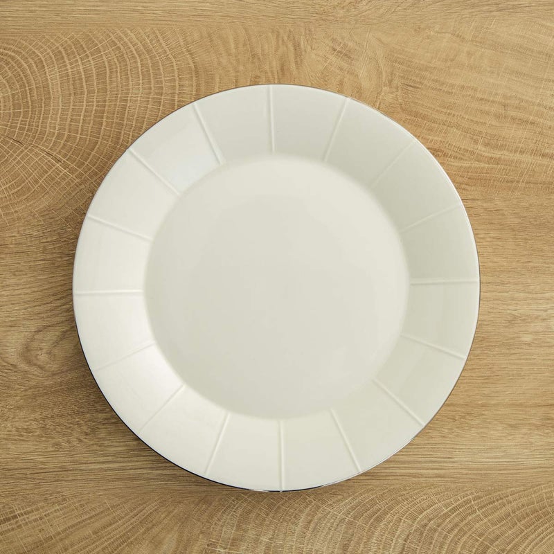 Home Centre Bliss Dinner Plate - White, Standard (OSC-Bliss-PLT-2) - Image 2