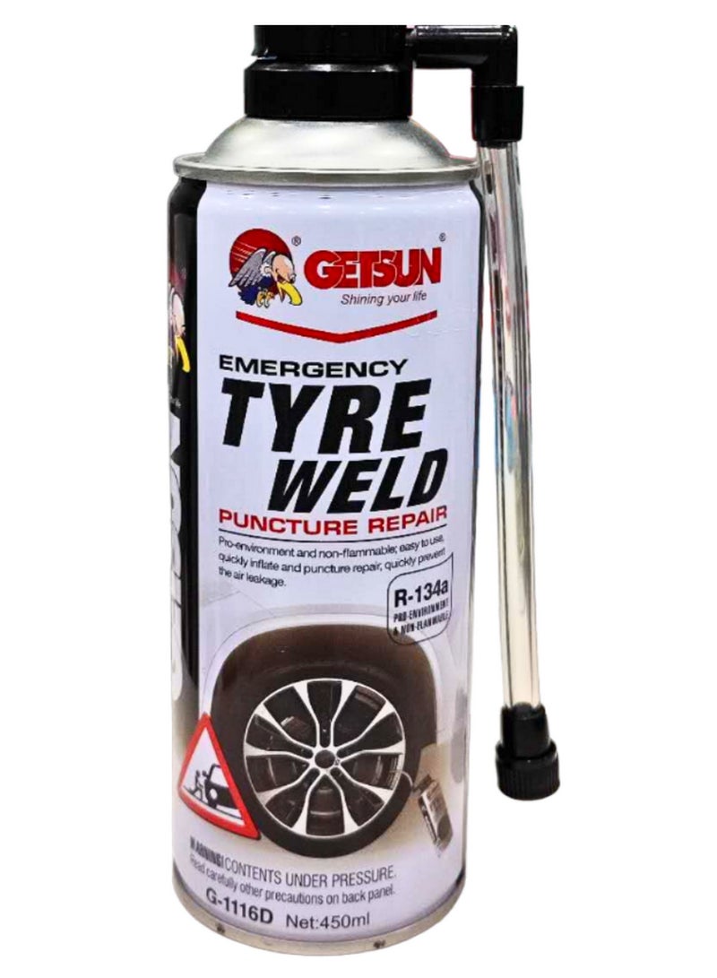 GETSUN Tire Weld Car Tire Emergency Repair Puncture Repair 450 ML - Image 1