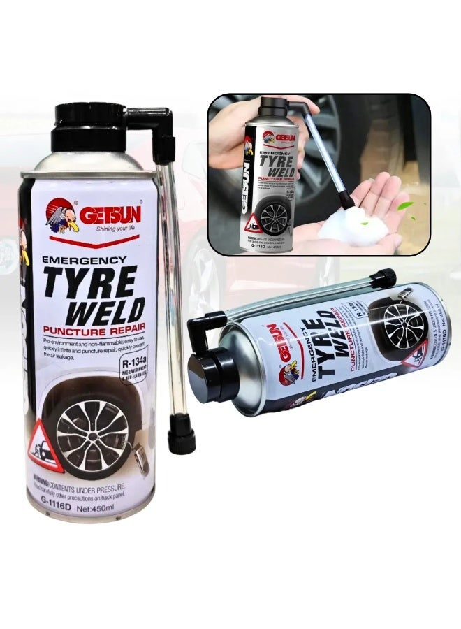GETSUN Tire Weld Car Tire Emergency Repair Puncture Repair 450 ML - Image 5