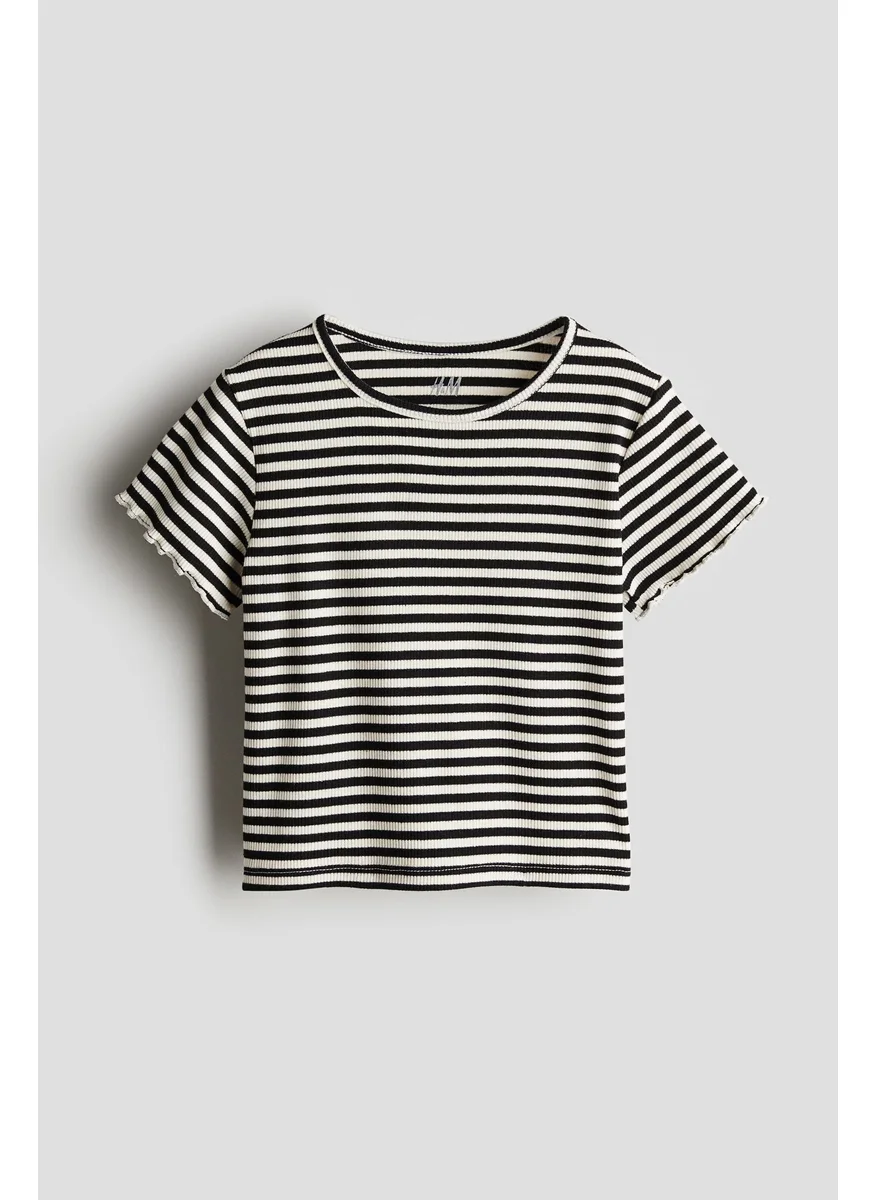 H&M Ribbed Jersey Top