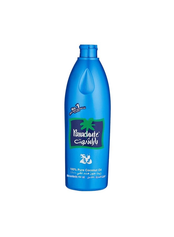 Parachute Pure Coconut Hair Oil 450 ml Blue  - Image 1