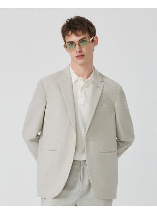Cabbeen Same As In-store] Men's Casual Suit Solid Color Blazer Fashion Commute Business Simple And Stylish - Image 1