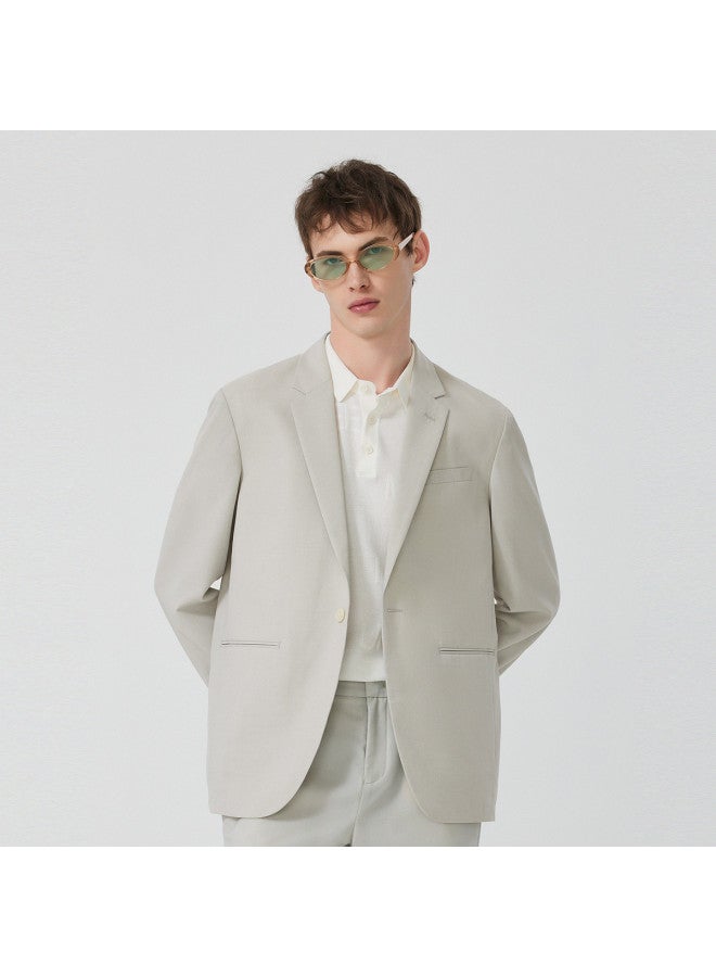 Cabbeen Same As In-store] Men's Casual Suit Solid Color Blazer Fashion Commute Business Simple And Stylish - Image 2