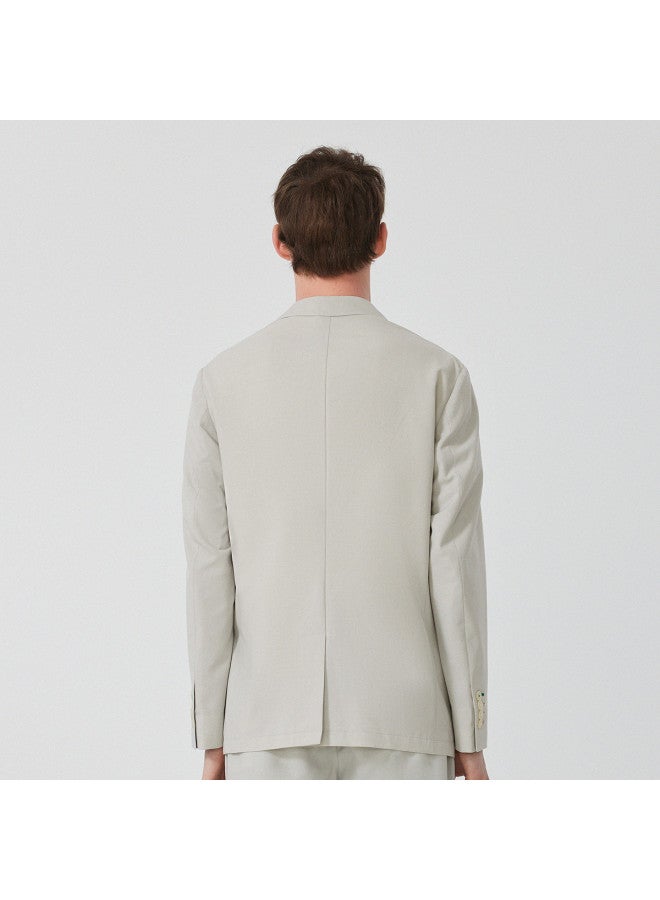 Cabbeen Same As In-store] Men's Casual Suit Solid Color Blazer Fashion Commute Business Simple And Stylish - Image 3