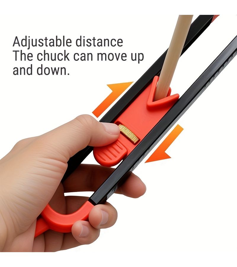 Orange And Black Precision Woodworking Contour Gauge Set With Height Ruler And 2 Pencils - Image 3