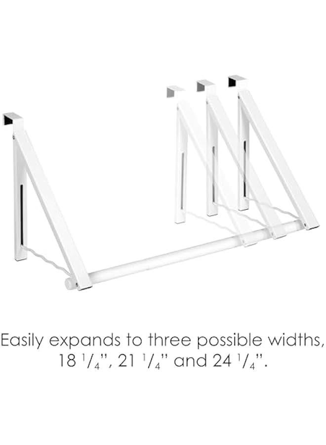 HOOKOR Over The Door Hanger Foldable - Over The Door Rack for Hanging Towels, Coats & Clothes - Over The Door Hanger Hooks for Bedroom, Washroom and Office (White) - Image 5