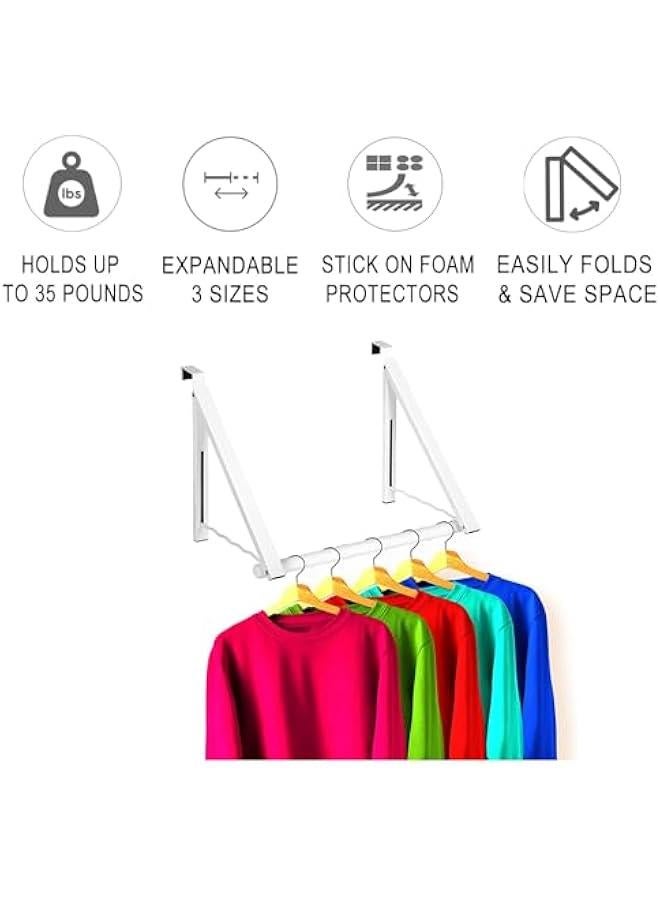 HOOKOR Over The Door Hanger Foldable - Over The Door Rack for Hanging Towels, Coats & Clothes - Over The Door Hanger Hooks for Bedroom, Washroom and Office (White) - Image 3