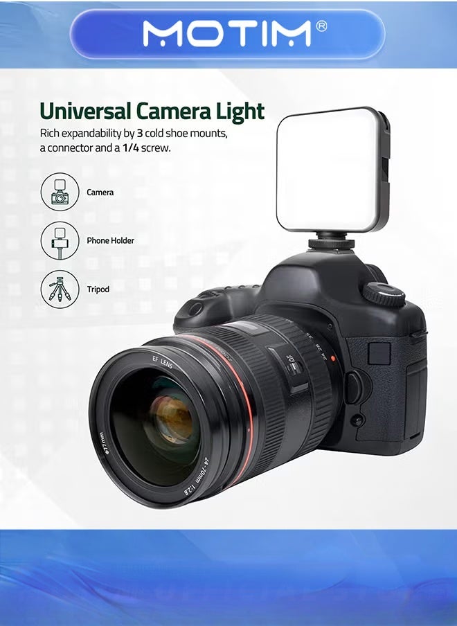 Motim LED Video Light Camera Light 100 LED Beads with Clip Pocket Camera Light for Photoshoot Photography  - Image 3