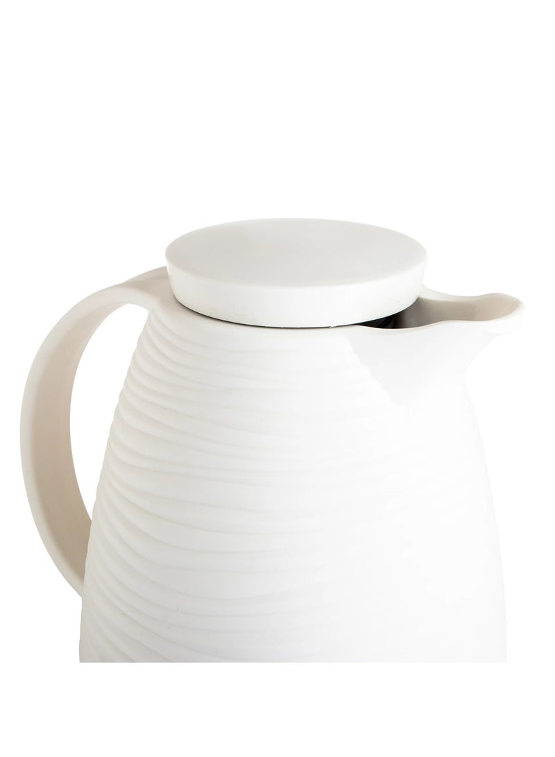 باصرة ترمس مفرد للشاي والقهوة سعة 1 لتر أبيض - Image 3