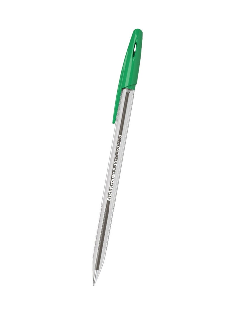ErichKrause 50-Piece R-301 Stick Ballpoint Pens 1.0mm Tip Green Ink - Image 2