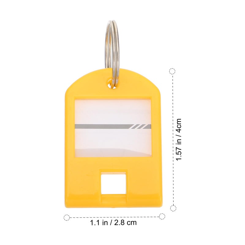 Colored ABS Plastic Key Tags With Split Rings 50pcs For Key Organization Storage - Image 3