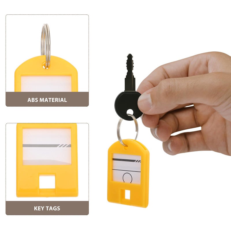 Colored ABS Plastic Key Tags With Split Rings 50pcs For Key Organization Storage - Image 4