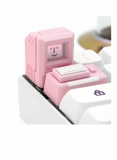 Custom Keycaps for Esc Key and Tab - Magnetic Light Transmission Classic Retro Mechanical Backlit Keyboard Keycap GK61 GK64 SK87 GH60 PC Gamer ect Most Keyboard(Pink)