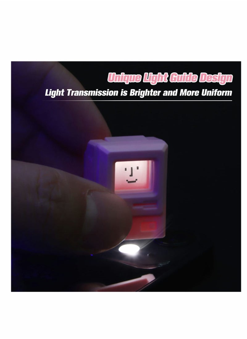 Y&D - Custom Keycaps for Esc Key and Tab - Magnetic Light Transmission Classic Retro Mechanical Backlit Keyboard Keycap GK61 GK64 SK87 GH60 PC Gamer ect Most Keyboard(Pink) - Image 1