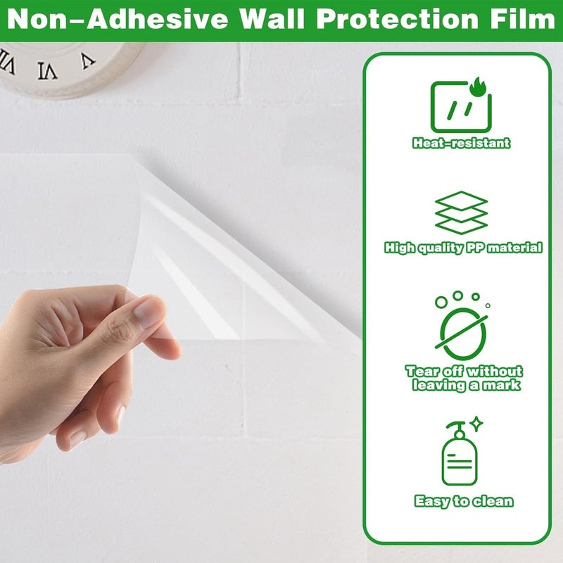 KAPIX Clear Contact Paper Roll, Self-Adhesive Film Cover, Removable Protective Film for Kitchen Cabinets, Drawers, Shelves, Transparent || (12 x 60 Inches) - Image 1