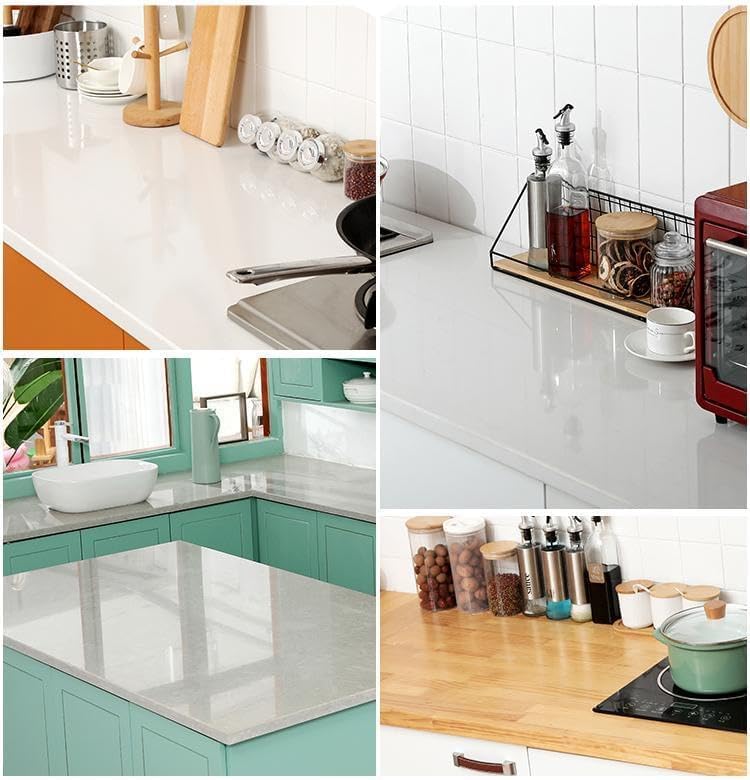 KAPIX Clear Contact Paper Roll, Self-Adhesive Film Cover, Removable Protective Film for Kitchen Cabinets, Drawers, Shelves, Transparent || (12 x 60 Inches) - Image 3