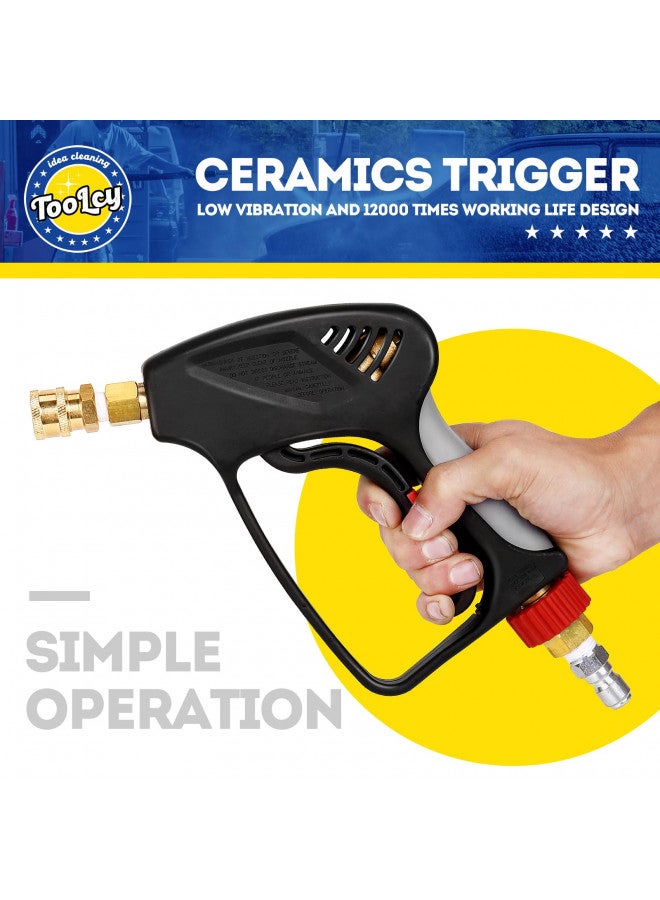 TOOLCY Pressure Washer Short Gun, Commercial 5000 PSI / 10.5 GPM with Nozzle Tips, 3/8" Swivel USA-NPT Thread x Quick Socket, Sturdy Design for Gas Power Washer - Image 4