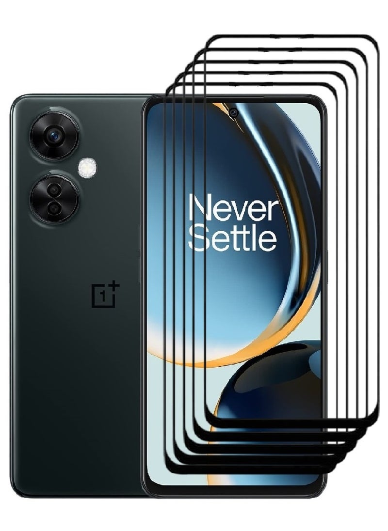 AINA 5 Pieces Tempered Glass Screen Protector 5D Designed For OnePlus Nord N30 Full Glue Edge to Edge Full Screen Coverage And Bubble Free - Image 1