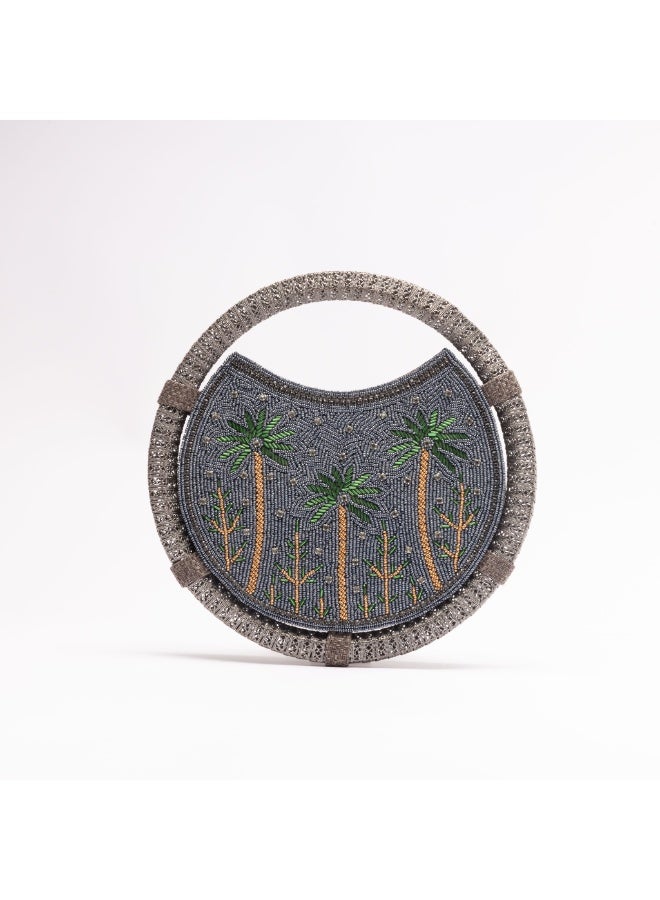 Crystalicious Paloma Eco-Luxe Bag Handcrafted Vegan Elegance with Wooden Bead Embellishments - Image 1