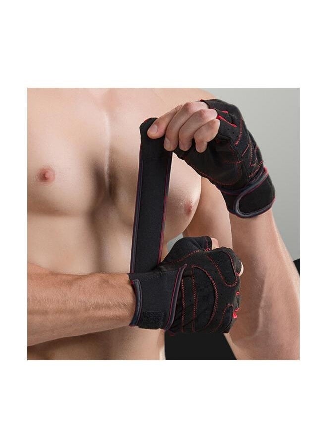 Generic Anti-Slip Adjustable Velcro Strap Weightlifting Gloves L，Workout Gloves, Gym Gloves for Men, Wrist Wraps Lifting Wrist Wraps Gloves for Working Out, Hand Out Gloves Fitness Gloves Full Palm Protection  - Image 2