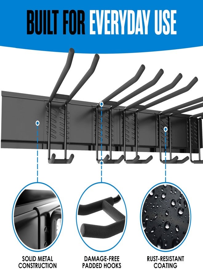 Houseables Ski Rack Wall Mount, Ski Holders For Wall, Rack For Garage, Snowboard Storage, Gear Hanger, Organizer, Grabber, Indoor, Store 5 Pairs, 270 lbs Capacity, 32 x 4 Inch, Steel - Image 3